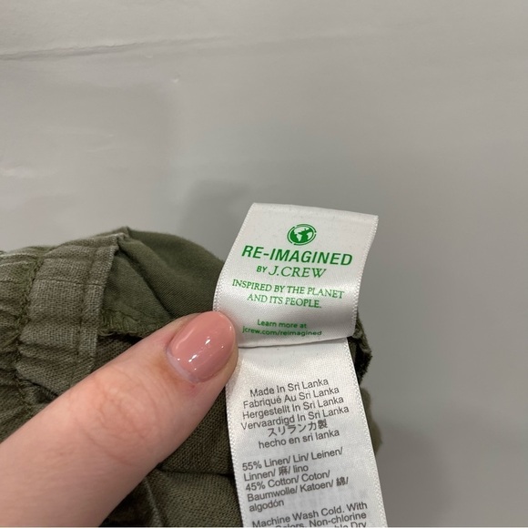 J. Crew Linen Cotton Drawstring Pants Size 0 - Picture 9 of 10